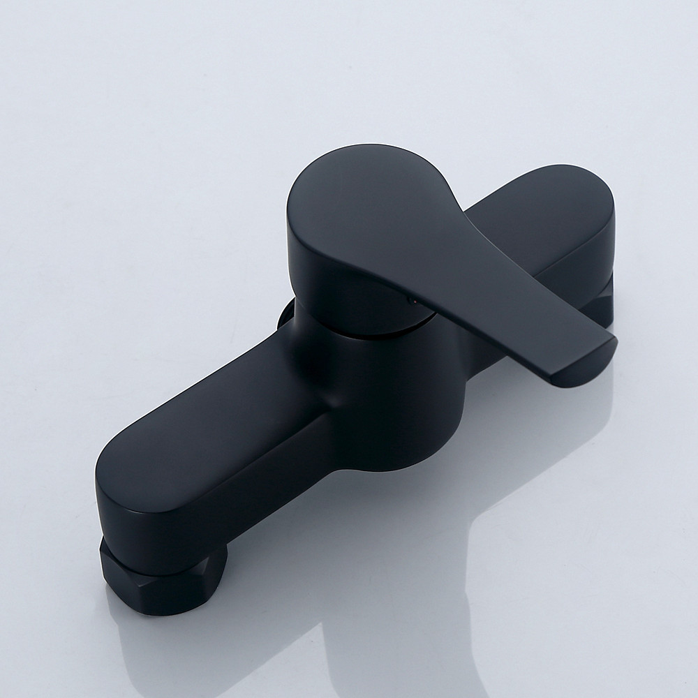 Pexmax Black Wall Mounted Cartridge Bathtub Shower Faucet