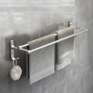 Accessories toilet space aluminium rack hand bath no-drill towel rails hotel shelf hooks for bathroom wall mounting towel racks