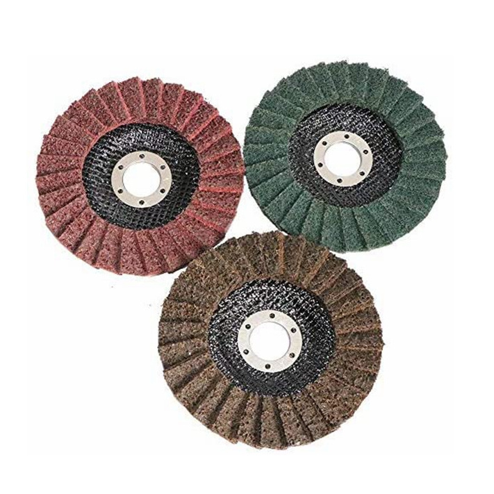 Pexmientas Angle Grinder Flap Non-Woven Fabric polishing Wheel Polishing Flap Discs Type 27 Surface Conditioning Flap Discs