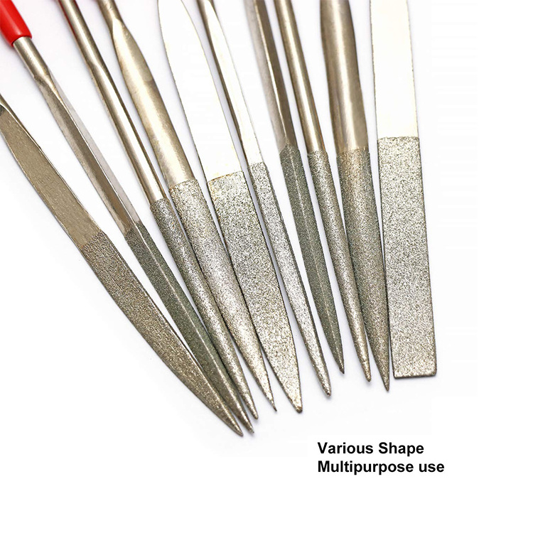 Diamond needle files set electroplate diamond needle file