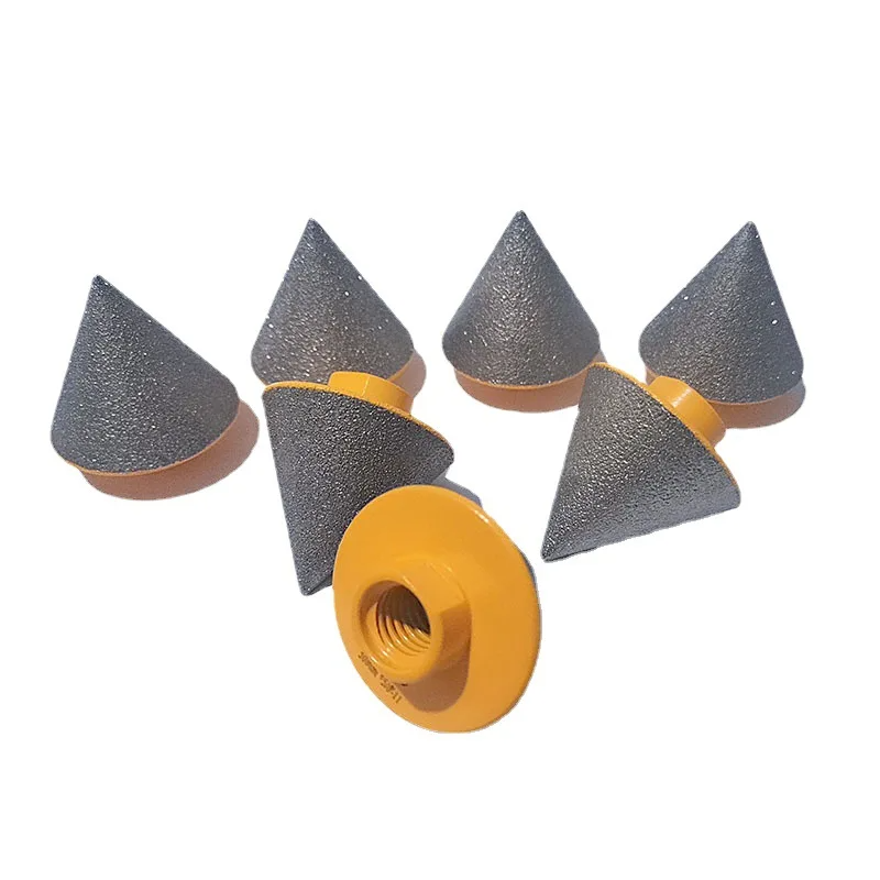 Vacuum Brazed Diamond Finger Bit Milling Cutter Beveling Chamfer Bit for Profiling Wheel Edge Grinding Cutting Granite Marble