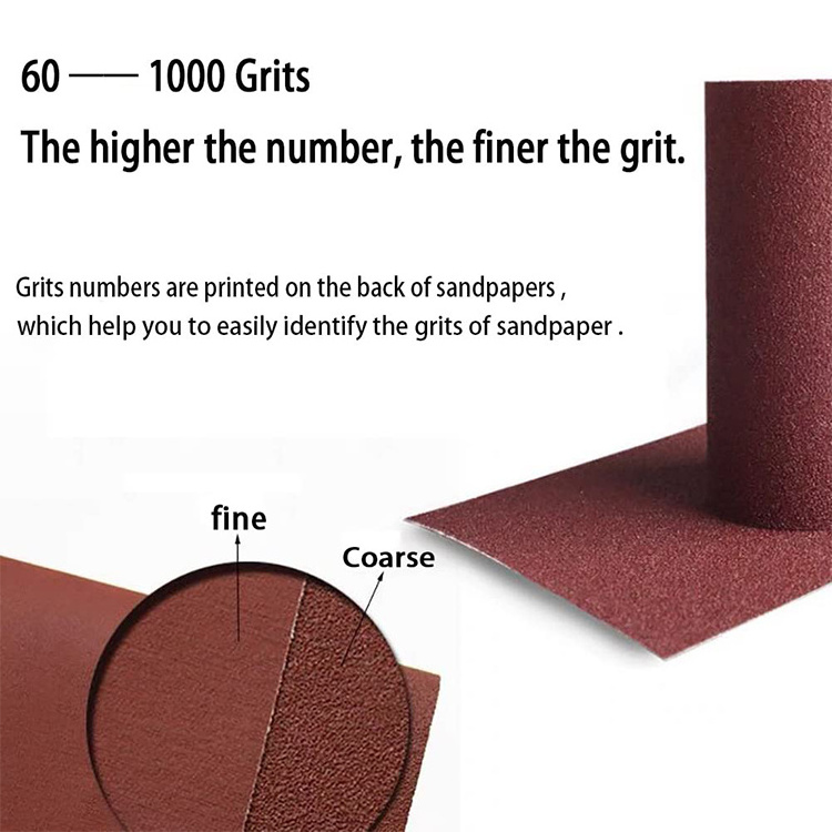 Sandpaper roll grit220 50 meter sanding abrasive tool aluminum oxide sandpaper roll for wood