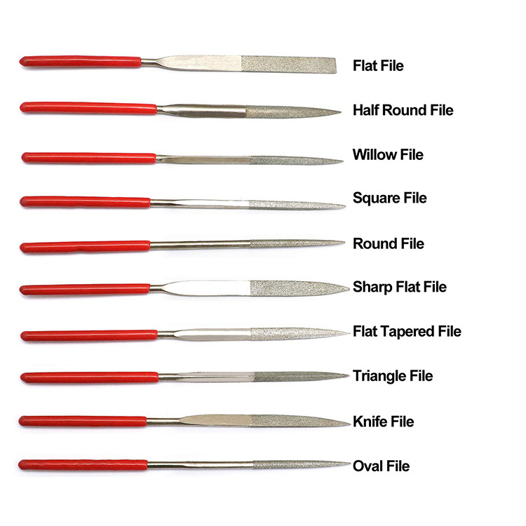 Diamond needle files set electroplate diamond needle file