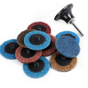 PEXMIENTAS 2 Inch Wood Stone Steel Surface Polishing Discs Non Woven Fiber Disc Fabric Quick Change Disc