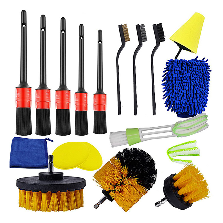 Cleaning brushes car cleaning accessories car detailing and wheel tire brush cleaning kit