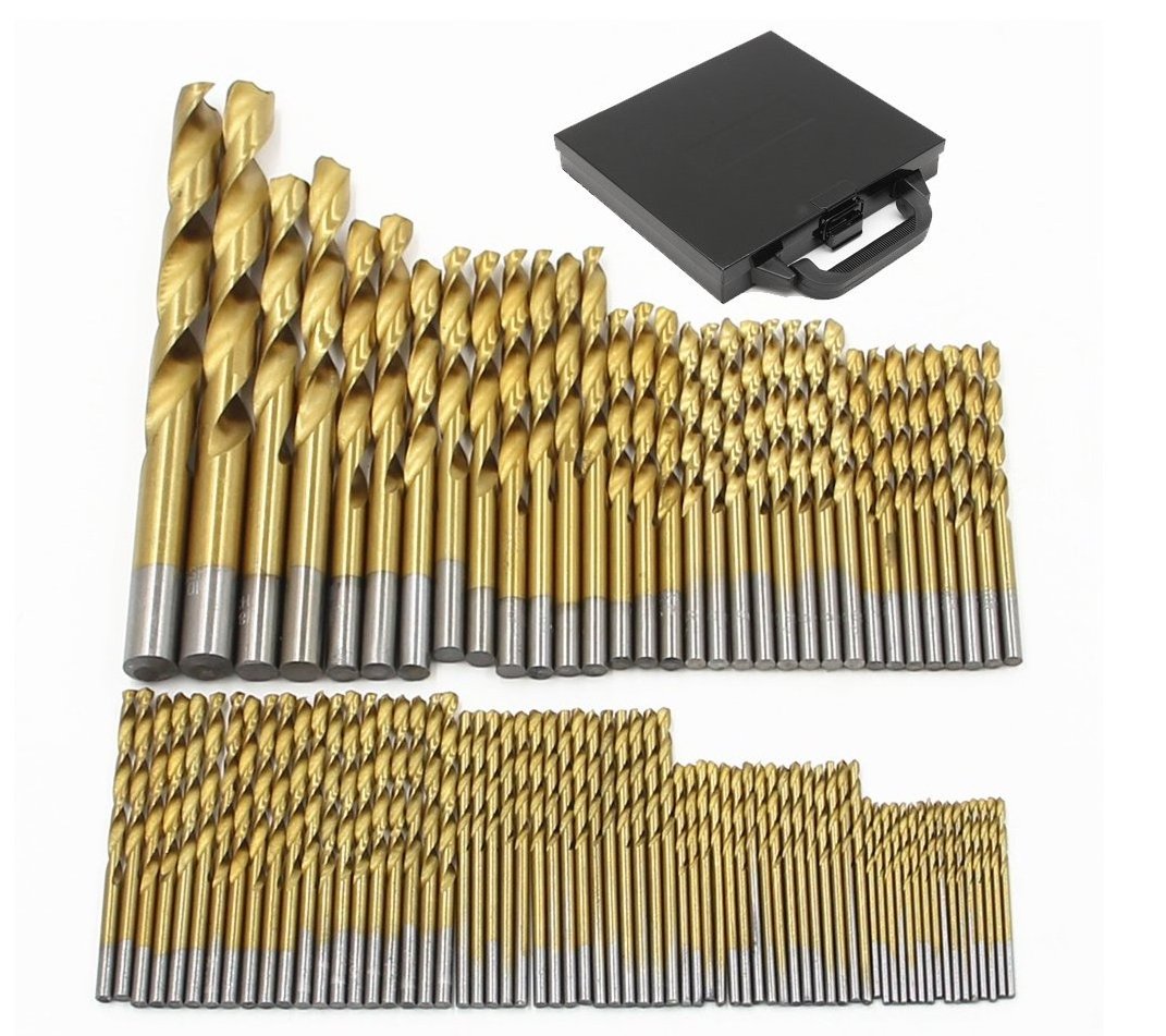 High Speed Steel Drill Bit Set for Wood and Metal broca escalonada  1.5mm to 10mm Working Length Including Titanium Drill Bits