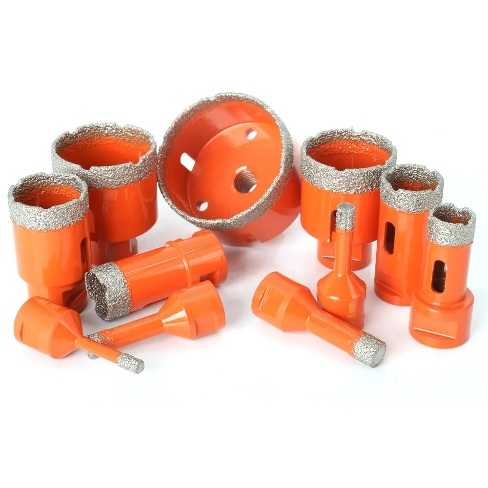 PEXMIENTAS 12pcs M14 diamond vacuum brazed dry drill bit hole saw tile porcelain marble core drilling diamond hole saw set