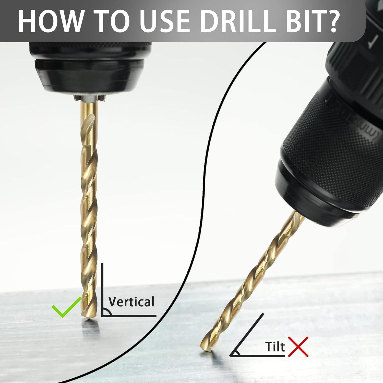 For Hardened Metal Stainless Steel Jobber Length 13PCS HSS Drill Bit 135 Degree Twist Drill Bit M35 Cobalt High Speed Steel