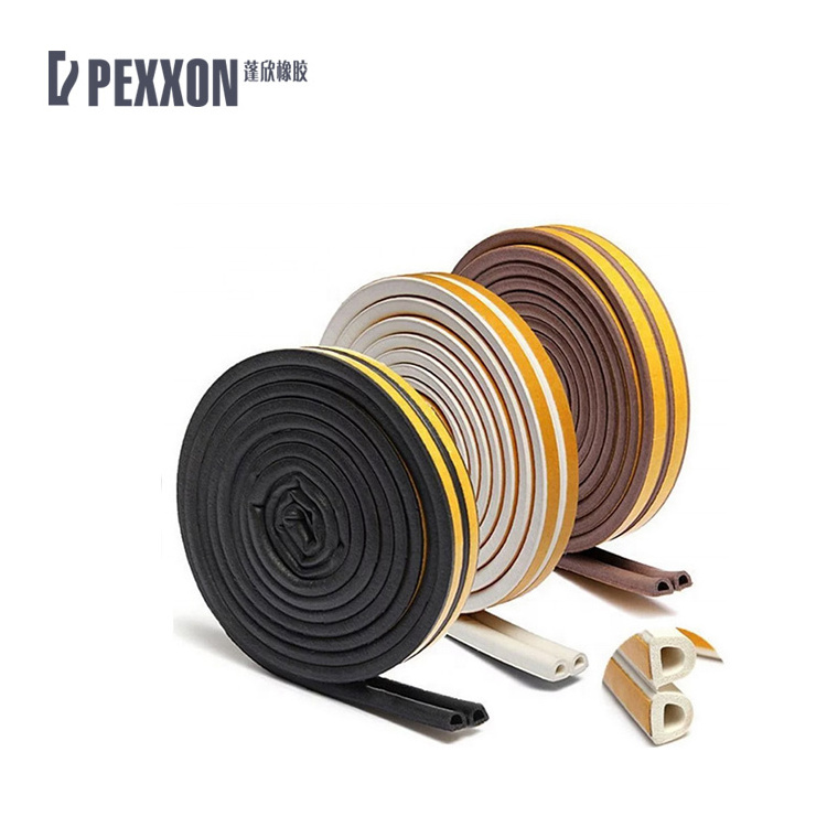 Glass fender Door Window EPDM Tape D-Shape spone Self-Adhesive Rubber  protective Trim Seal Strip