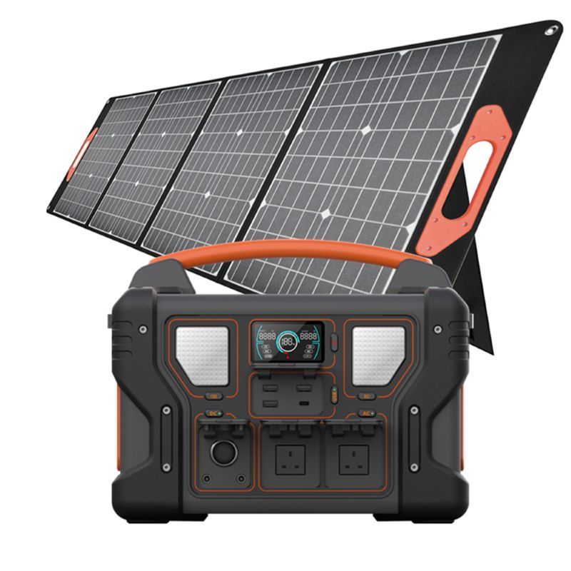 Home Emergency Outdoor Generator 1000w Supply Power Bank Camping with 200W Solar panel