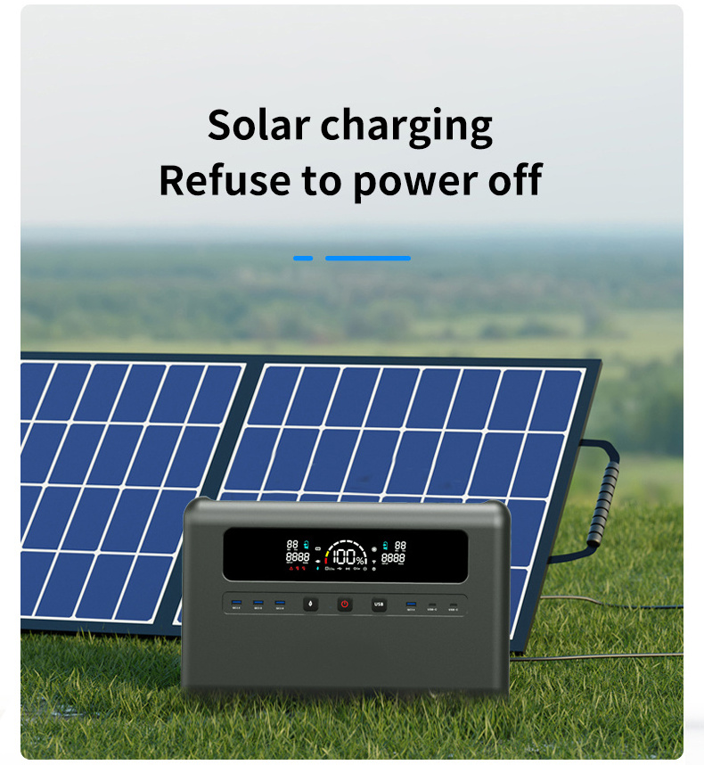 LiFePO4 Camping Outdoor Solar Generator Large Capacity 230V Battery Backup Power Station with 400W solar panel