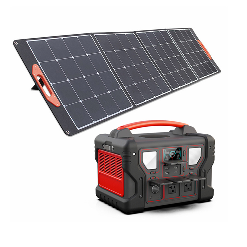 Wholesale Price Lithium Battery US Plug CE Portable Generators Electric Portable 700W Solar DC Power Station For Home Outdoors