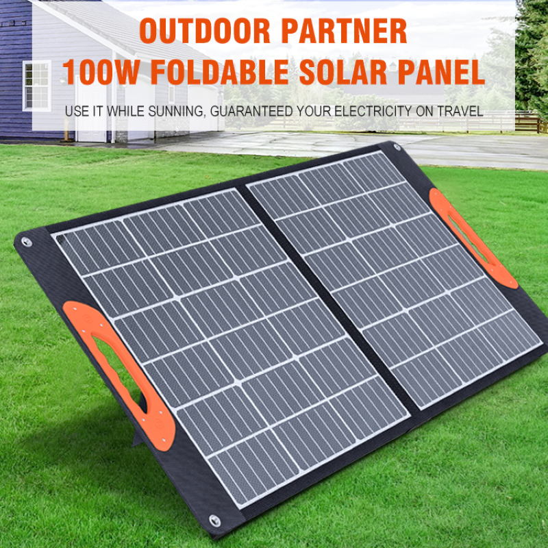 Portable solar generator outdoor battery backup supply 500w lithium power station with 100W solar panel