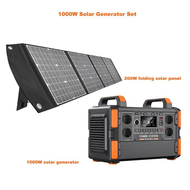 Solar power generator 1000W 2000W 3000W power station for caravan RV EV Home backup camping fishing power tool