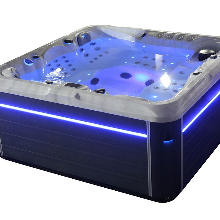 PFDJJ-- 10 Ponfit spa freestanding  acrylic balboa 5 seats  86 jets  whirlpool  outdoor hot tub  bathtubs spa with cover