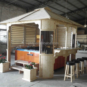 wooden gazebo hot tub