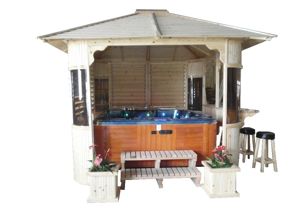 2016 Hot Sale China Factory Outdoor Hot Tub Gazebo, Wooden Gazebo, Garden Gazebo for Sale