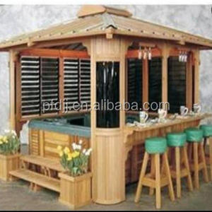 Gazebo red pine/white fir material wholesale wooden house