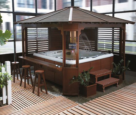 Gazebo high qualty outdoor spa house garden anticorrosive wood PFD stainless steel