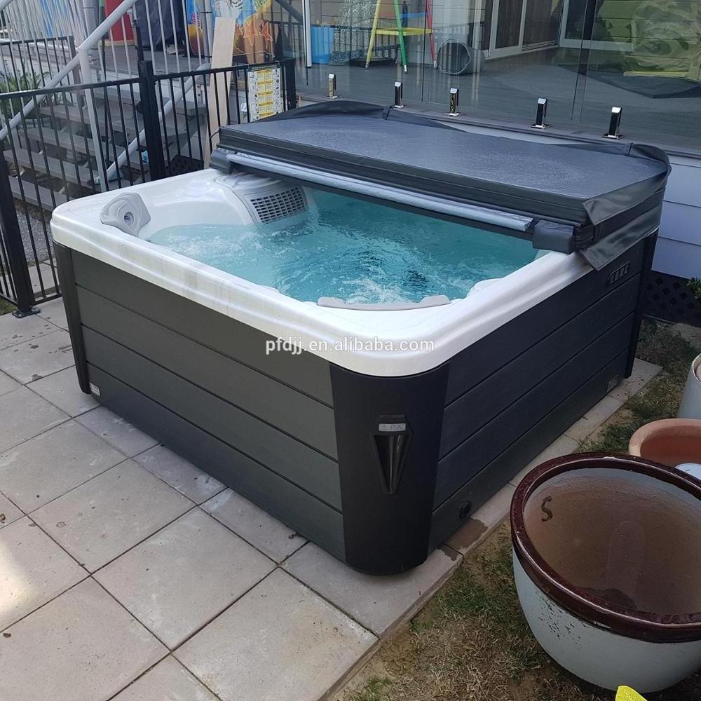 China Ponfit Spa 6-Person 94 jets villas baignoire stainless steel whirlpool massage outdoor spa tubs bath hot tubs  with  cover