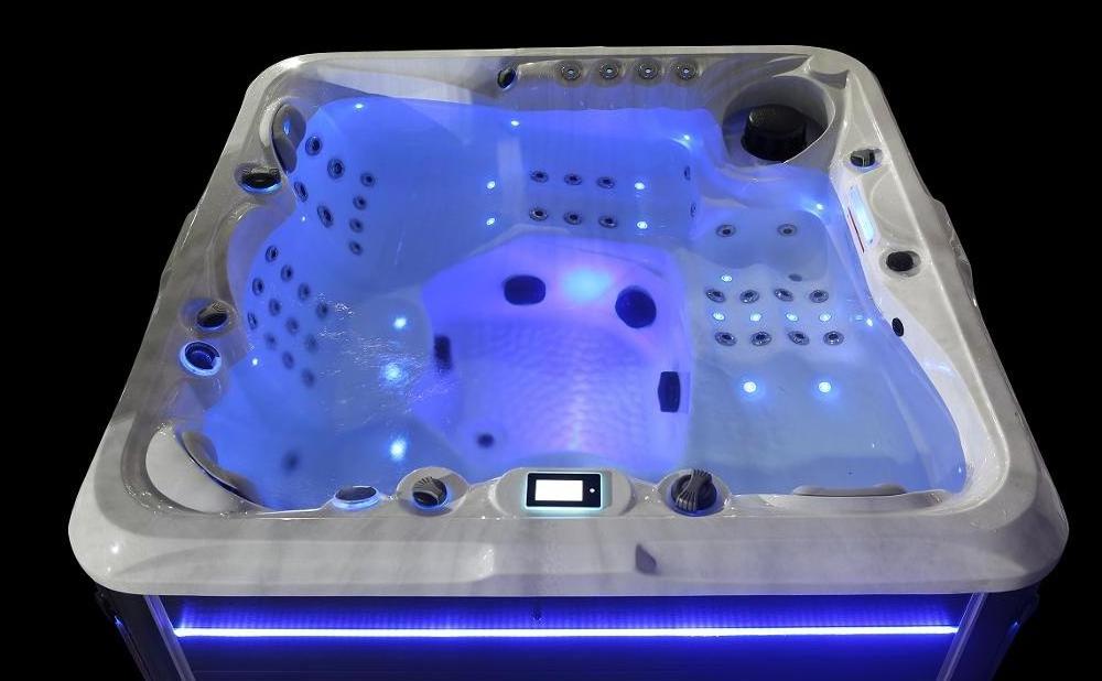 PFDJJ-- 10 Ponfit spa freestanding  acrylic balboa 5 seats  86 jets  whirlpool  outdoor hot tub  bathtubs spa with cover