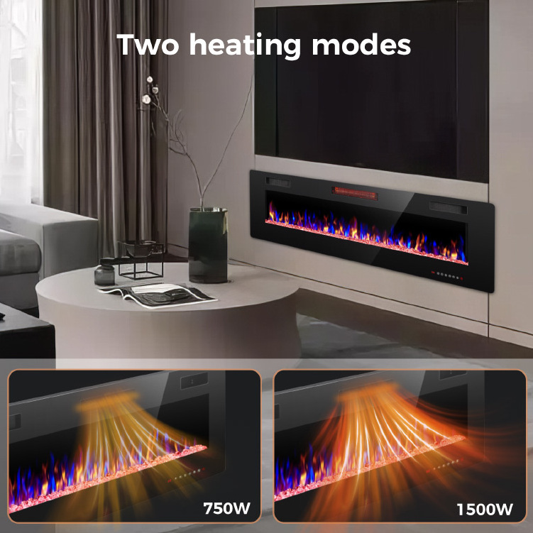 42 Inch Mini Apartment Flame Heater Decorative Strong Power Electric Fireplace Heater For Indoor Use