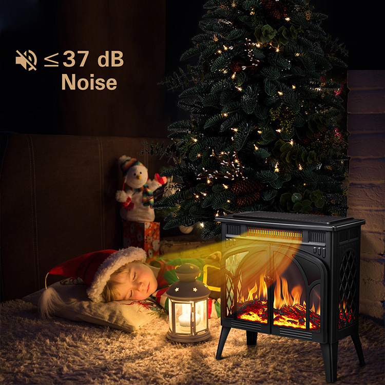 Portable Tabletop Bedroom Freestanding Home Decorative Flame Wood Fired Electric Fireplace Stove Heater