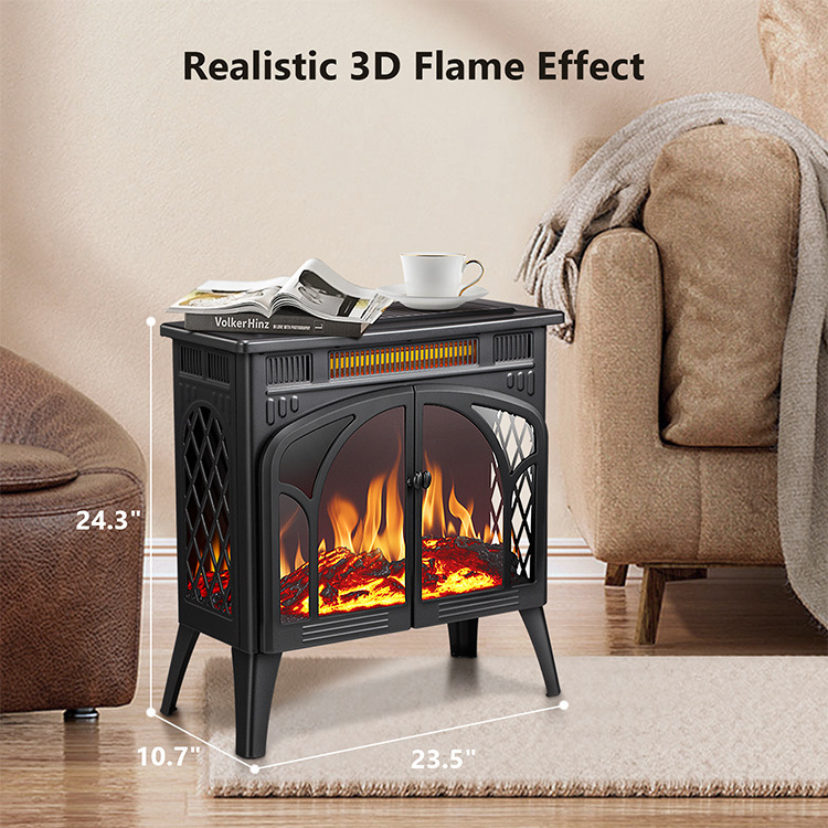 Exquisite Indoor Smart Heating Free Standing Decor Flame Electric Fireplace Stove Heater