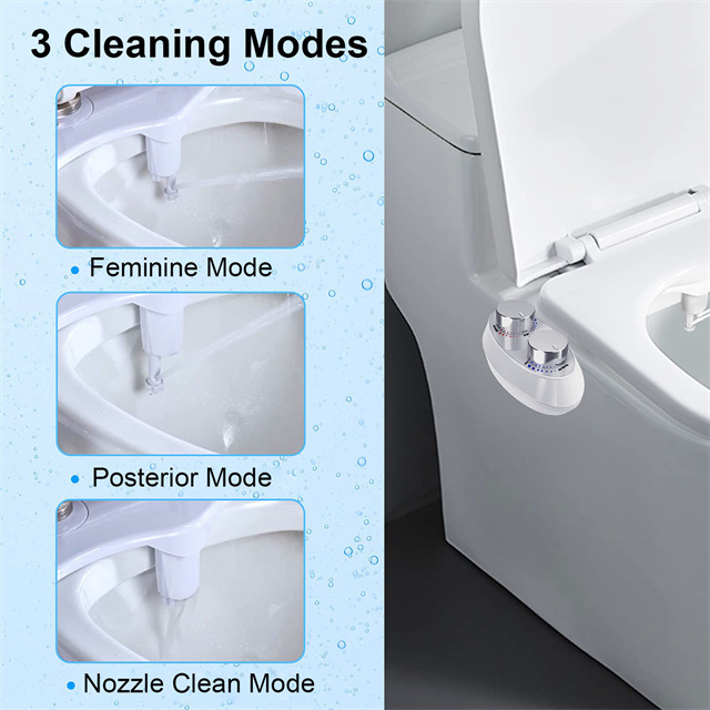 Portable Bidet Electric cold water bidet toilet attachment  dual nozzles cleaning non-electrical manual bidet