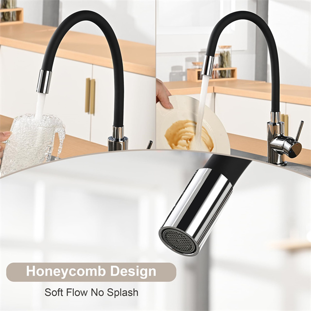 360 Free Bending Pull Out flexible faucet extension  Adjustable Hot and Cold Kitchen Faucet  Universal Foaming Pipe