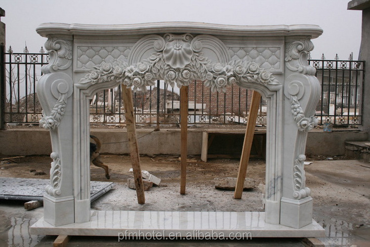 natural sandstone 100% hand-carved solid marble fireplace Mantel