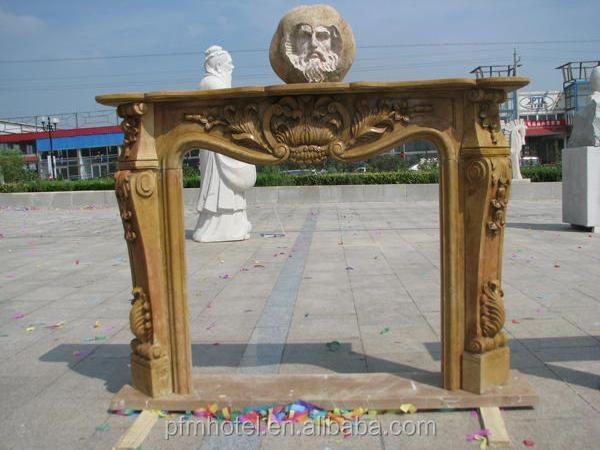 natural sandstone 100% hand-carved solid marble fireplace Mantel