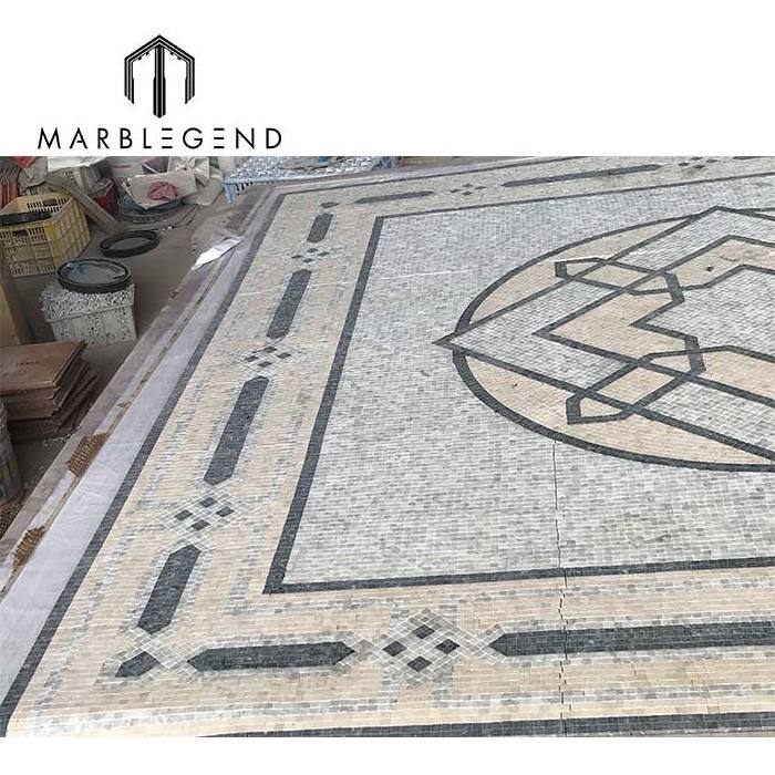 Customized stone mosaic tile marble mosaics 24x24 tiles for flooring decoration