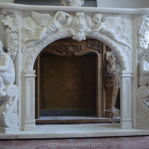 natural sandstone 100% hand-carved solid marble fireplace Mantel