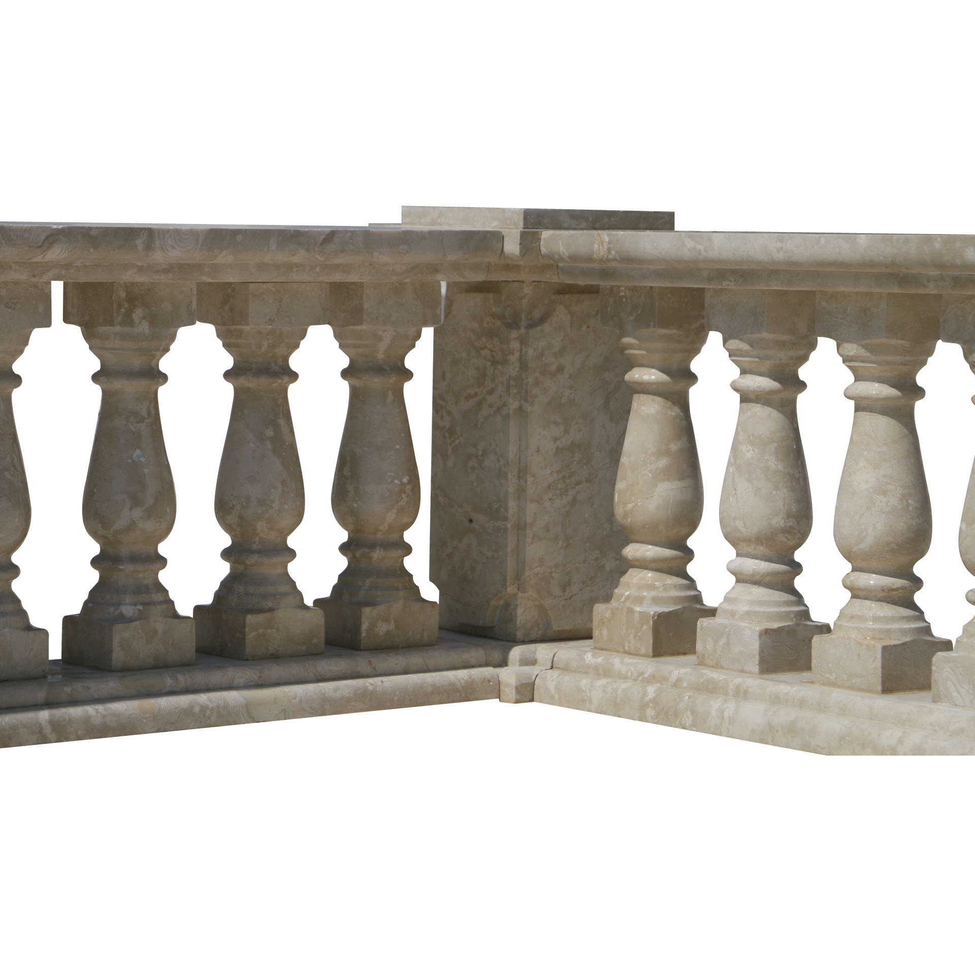 natural stone limestione railing baluster parapet wall design