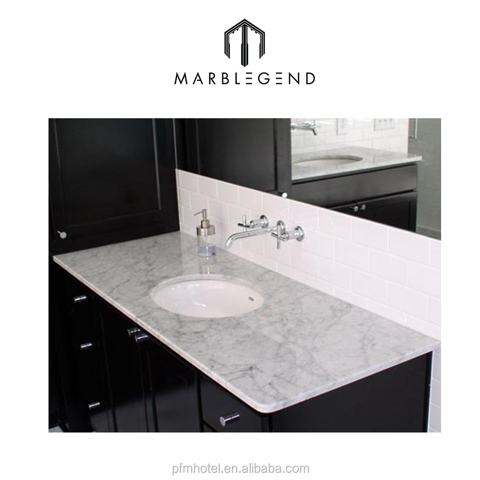 China factory natural marble material crystal clear table carrara white countertop