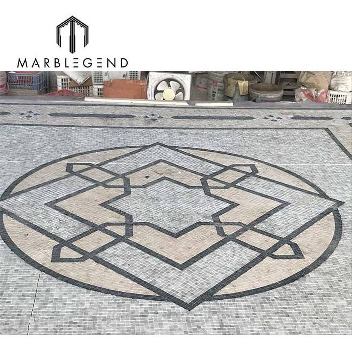 Customized stone mosaic tile marble mosaics 24x24 tiles for flooring decoration