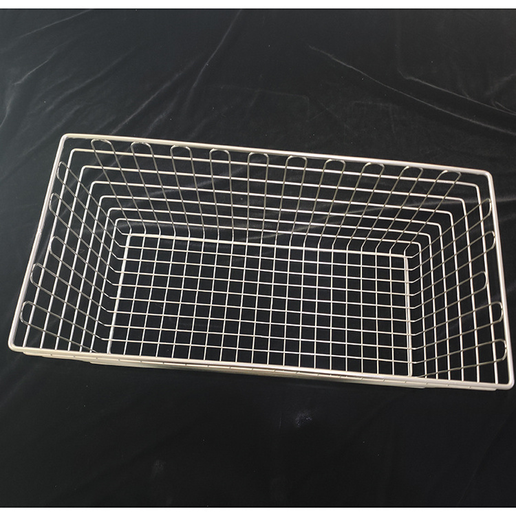 Industrial stainless steel perforated plate basket 304 316 stainless steel metal basket for sterilization cleaning