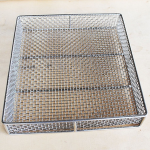 Factory price stainless steel storage baskets organizer/woven wire mesh metal basket/Storage Bin Container Organizer Basket