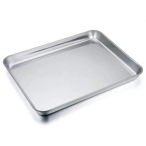 Manufacture Customized Food Grade Polishing 304 Stainless Steel Aluminium Perforated Baking Tray Baking Pan For Drying Cooking