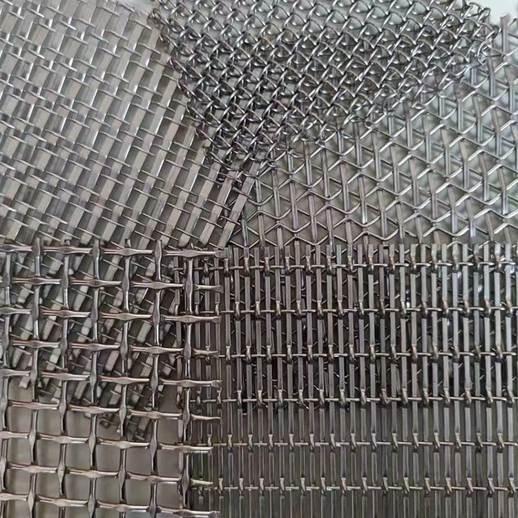 Popular beautiful decorative wire mesh stainless steel woven chain link ring wire mesh aluminum alloy screen for curtain wall