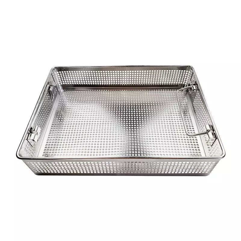 Manufacturers Custom Stainless Steel Metal Wire Mesh Cleaning Basket Sterilization Wire Mesh Basket Food Storage Basket