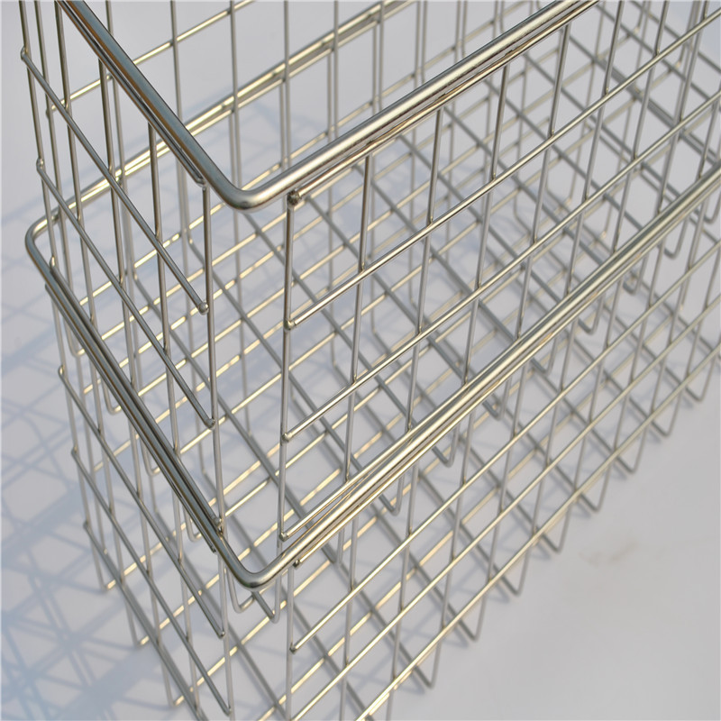 Customized snack fruit storage basket shopping metal basket Desktop sundry bearing strong stainless steel wire mesh basket