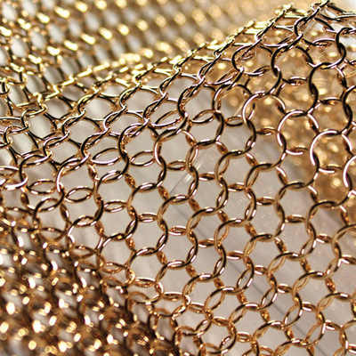 High Quality Metal Decorative Chain Mail Ring Woven Wire Mesh Curtain, Screen Mesh Ceiling Decorative Curtain