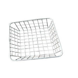 Customized snack fruit storage basket shopping metal basket Desktop sundry bearing strong stainless steel wire mesh basket