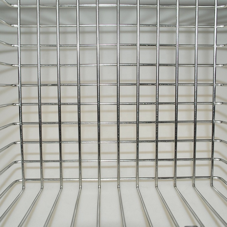 Customized Wire Mesh Metal Storage Basket stainless steel 304 wire basket storage wholesale picnic metal mesh basket with handle