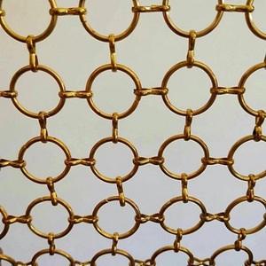 High Quality Metal Decorative Chain Mail Ring Woven Wire Mesh Curtain, Screen Mesh Ceiling Decorative Curtain