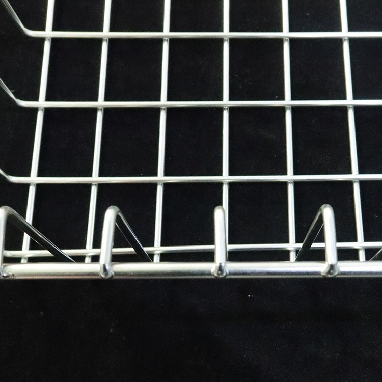 Customized Wire Storage Basket Silver Stainless Steel 304 Wire Mesh Basket Metal Storage Basket