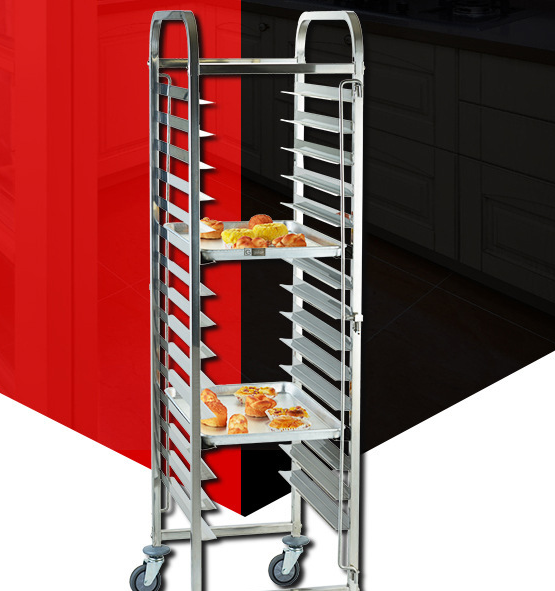 food cart trolley 16 layers  201 stainless steel bakery trolley with trays