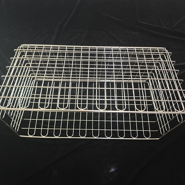 Customized Stainless Steel 304 Wire Mesh Basket Manufacturers Cleaning Basket Metal Sterilization Basket with Handle